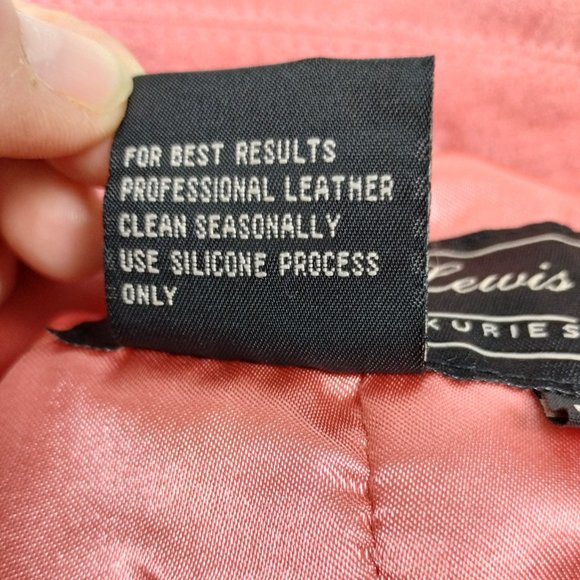Jerry Lewis 100% Genuine Leathar Jacket Women's Quilted Pink Suede Sz Med - Picture 11 of 16